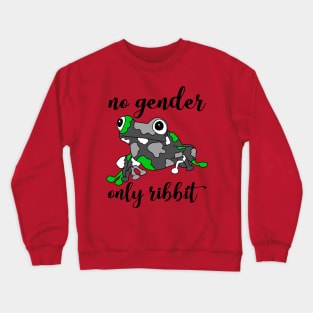 No gender, only ribbit - agender version Crewneck Sweatshirt